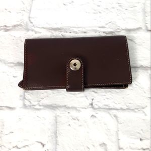 Lodis brown leather bifold wallet